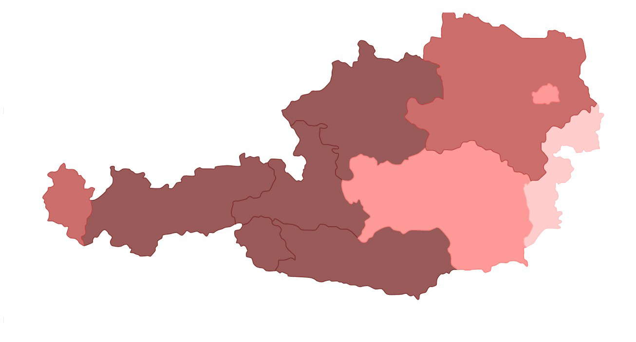 Die Visualisierung zeigt, wie viele Arbeitslose es pro offener Stelle im jeweiligen Bundesland gibt.