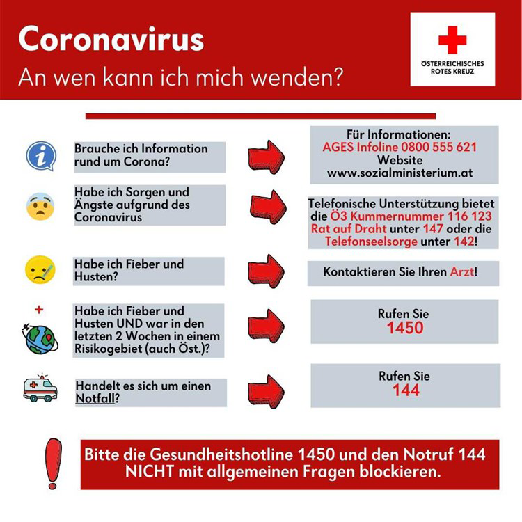 Rotes Kreuz Infoblatt