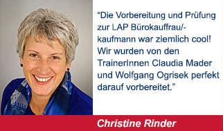 Testimonial Christine Rinder