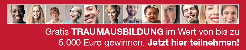 Gratis Traumausbildung im Wert von bis zu 5.000 € gewinnen. Jetzt hier mitmachen!